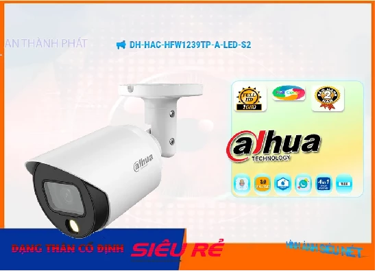 Lắp đặt camera tân phú DH-HAC-HFW1239TP-A-LED-S2 Thiết kế Đẹp Dahua