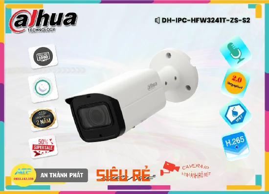 Lắp đặt camera tân phú Camera Dahua DH-IPC-HFW3241T-ZS-S2