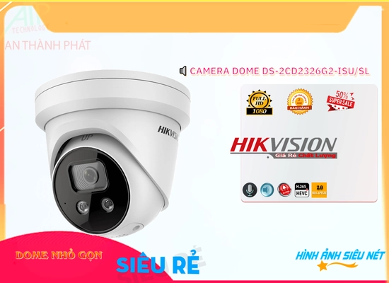 Lắp đặt camera tân phú DS-2CD2326G2-ISU/SL Camera Hikvision Có Mic