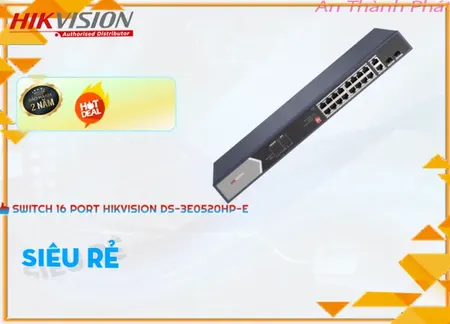 Lắp đặt camera tân phú Switch Hikvision 16 cổng DS-3E0520HP-E