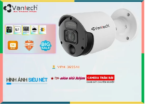 Lắp đặt camera tân phú Camera VanTech VPH-3655AI