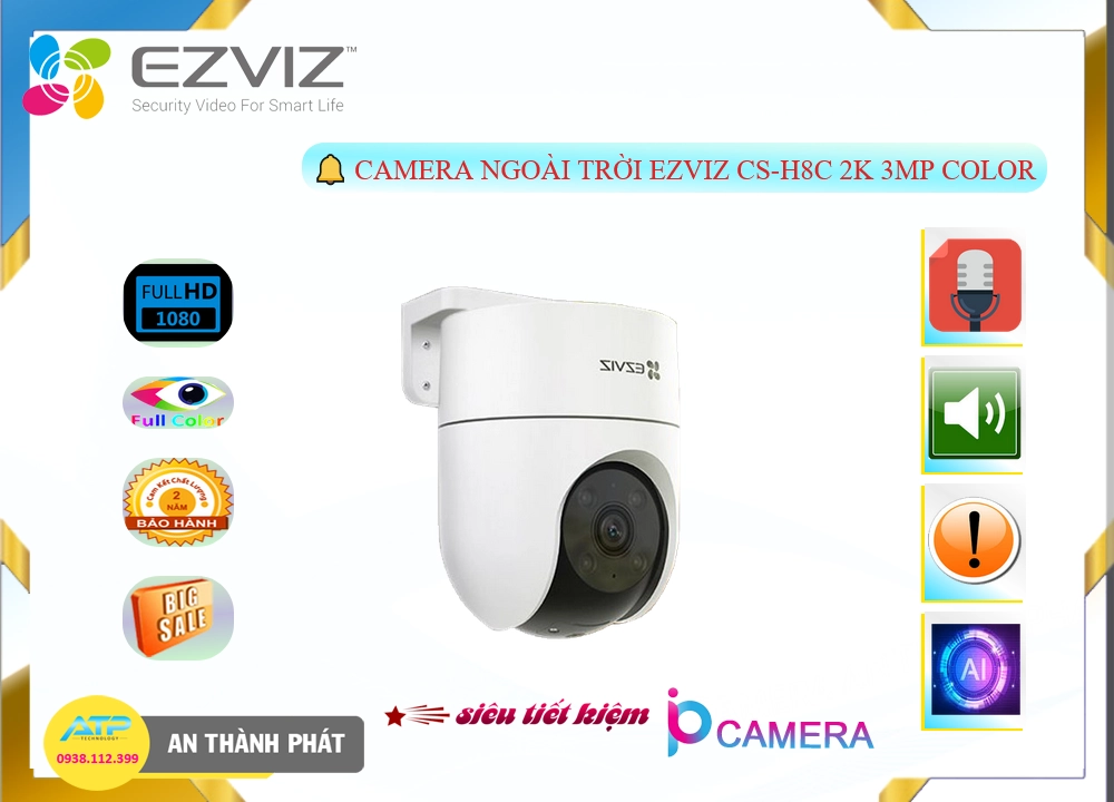 Camera CS-H8C 2K 3MP Color Wifi,thông số CS-H8C 2K 3MP Color,CS H8C 2K 3MP Color,Chất Lượng CS-H8C 2K 3MP Color,CS-H8C