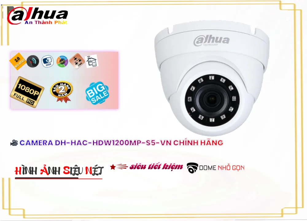 Camera Dahua DH-HAC-HDW1200MP-S5-VN,Giá DH-HAC-HDW1200MP-S5-VN,DH-HAC-HDW1200MP-S5-VN Giá Khuyến Mãi,bán