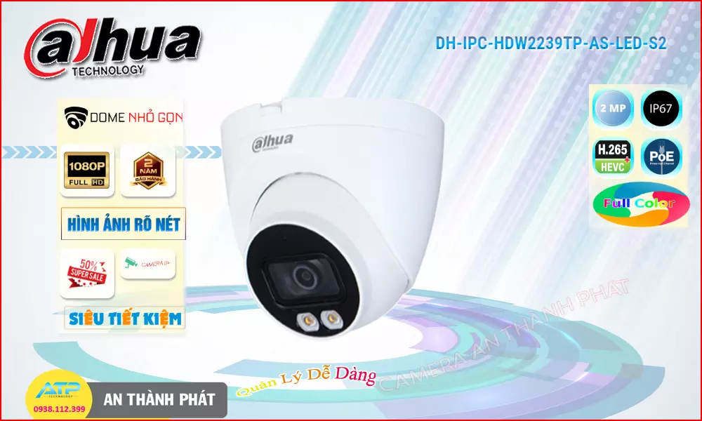 Thông tin camera dahua chất lượng giá rẻ DH-IPC-HDW2239TP-AS-LED-S2