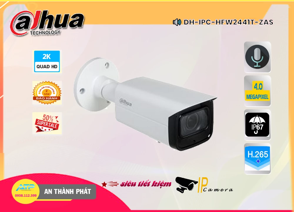 Camera IP Dahua DH-IPC-HFW2441T-ZAS,Chất Lượng DH-IPC-HFW2441T-ZAS,DH-IPC-HFW2441T-ZAS Công Nghệ Mới, Ip POE Sắc Nét