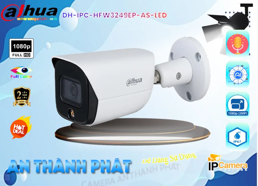 Camera IP Dahua DH-IPC-HFW3249EP-AS-LED,DH IPC HFW3249EP AS LED,Giá Bán Camera DH-IPC-HFW3249EP-AS-LED Dahua