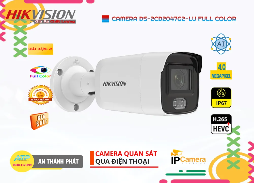 Camera Hikvision Tiết Kiệm DS-2CD2047G2-LU,thông số DS-2CD2047G2-LU, IP POEDS-2CD2047G2-LU Giá rẻ,DS 2CD2047G2 LU,Chất