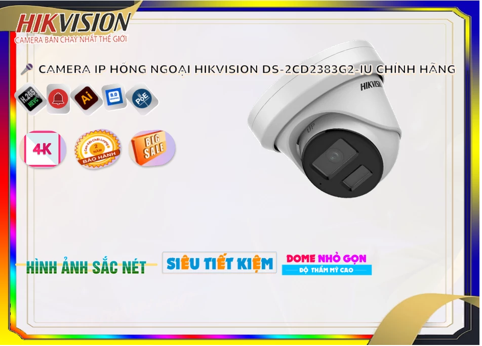Camera Hikvision DS-2CD2383G2-IU,thông số DS-2CD2383G2-IU,DS 2CD2383G2 IU,Chất Lượng DS-2CD2383G2-IU,DS-2CD2383G2-IU