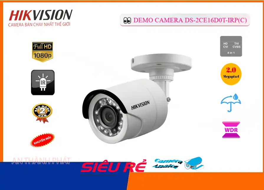 Camera Hikvision DS-2CE16D0T-IRP(C),Chất Lượng DS-2CE16D0T-IRP(C),DS-2CE16D0T-IRP(C) Công Nghệ Mới, HD Anlog