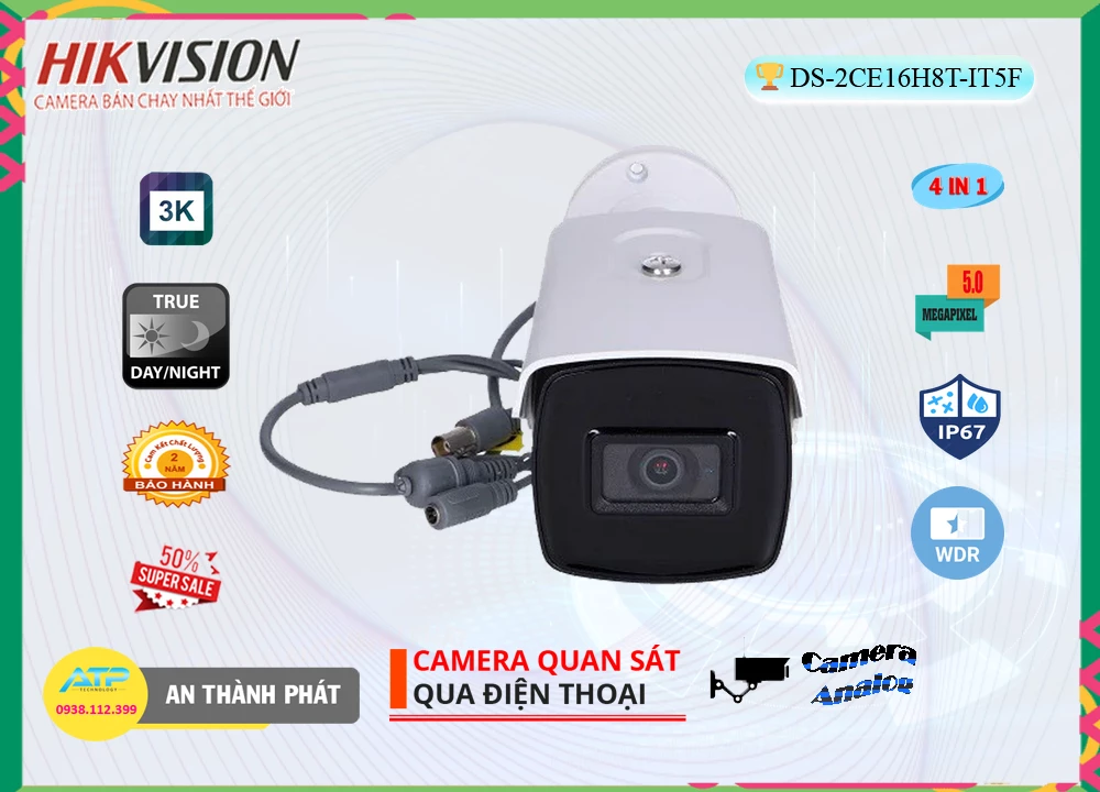 Camera Hikvision DS-2CE16H8T-IT5F,Chất Lượng DS-2CE16H8T-IT5F,DS-2CE16H8T-IT5F Công Nghệ Mới, Công Nghệ HD