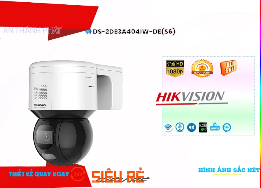 Camera Hikvision DS-2DE3A404IW-DE(S6),Chất Lượng DS-2DE3A404IW-DE(S6),DS-2DE3A404IW-DE(S6) Công Nghệ Mới, Công Nghệ IP