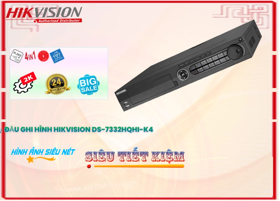 Đầu Ghi Hikvision DS-7332HQHI-K4,Chất Lượng DS-7332HQHI-K4,DS-7332HQHI-K4 Công Nghệ Mới, Công Nghệ HD DS-7332HQHI-K4