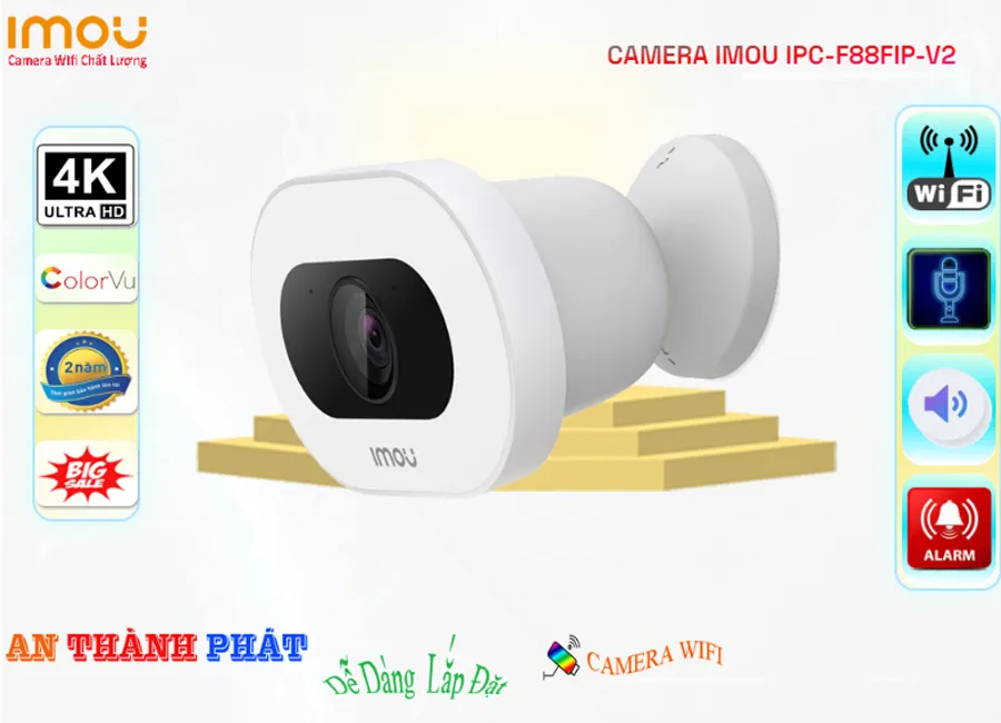Camera Imou Ngoài Trời 4K IPC-F88FIP-V2,IPC F88FIP V2,Giá Bán Camera An Ninh Wifi Imou IPC-F88FIP-V2 Công Nghệ Mới