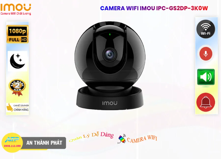 Camera Wifi Imou Xoay 360 IPC-GS2DP-3K0W,Giá IPC-GS2DP-3K0W,phân phối IPC-GS2DP-3K0W,Camera An Ninh Wifi Imou
