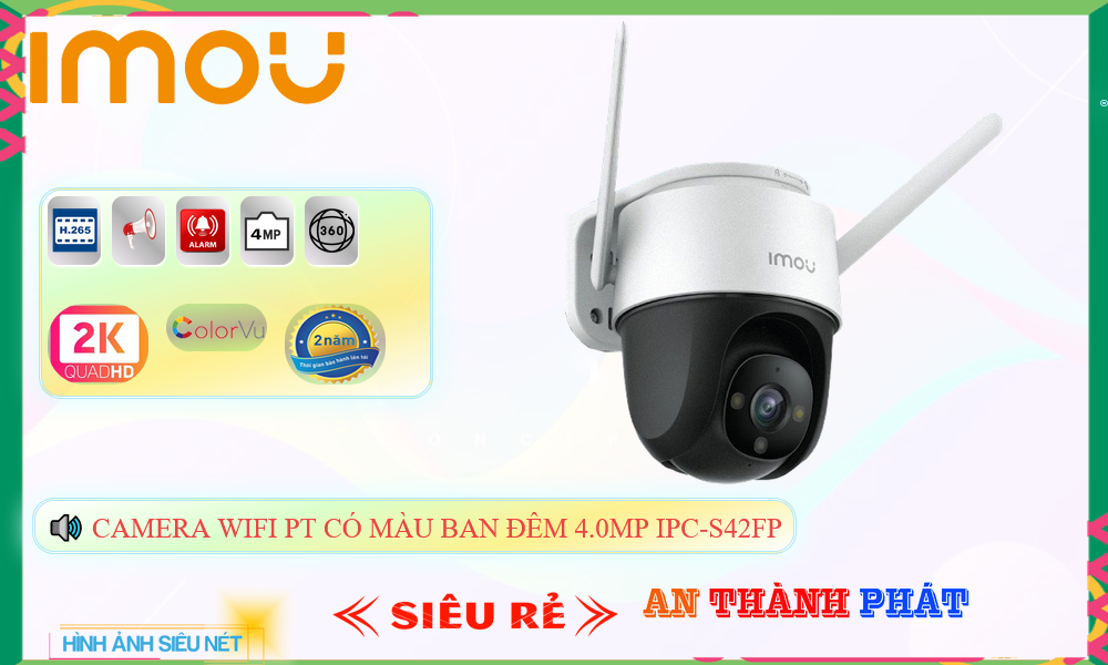 Camera Wifi Imou Với giá cạnh tranh IPC-S42FP,IPC-S42FP Giá Khuyến Mãi, Wifi IP IPC-S42FP Giá rẻ,IPC-S42FP Công Nghệ
