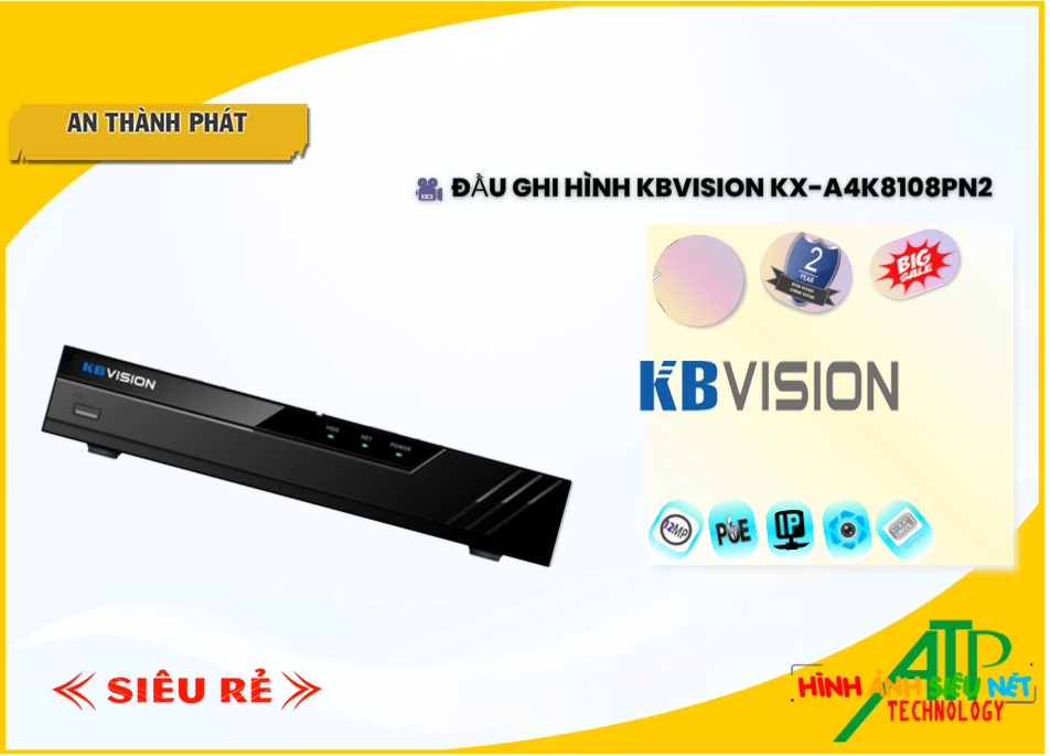 Đầu ghi KBvision KX-A4K8108PN2,Giá IP POEKX-A4K8108PN2,phân phối KX-A4K8108PN2,KX-A4K8108PN2Bán Giá Rẻ,Giá Bán