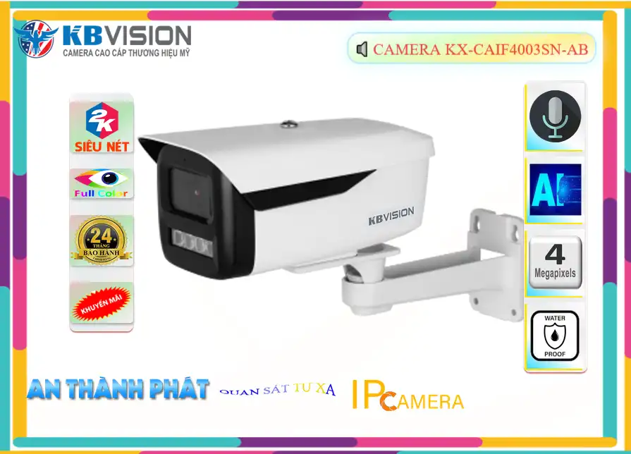 Camera KBvision KX-CAiF4003SN-AB,Giá KX-CAiF4003SN-AB,phân phối KX-CAiF4003SN-AB,Camera  KBvision Thiết kế Đẹp
