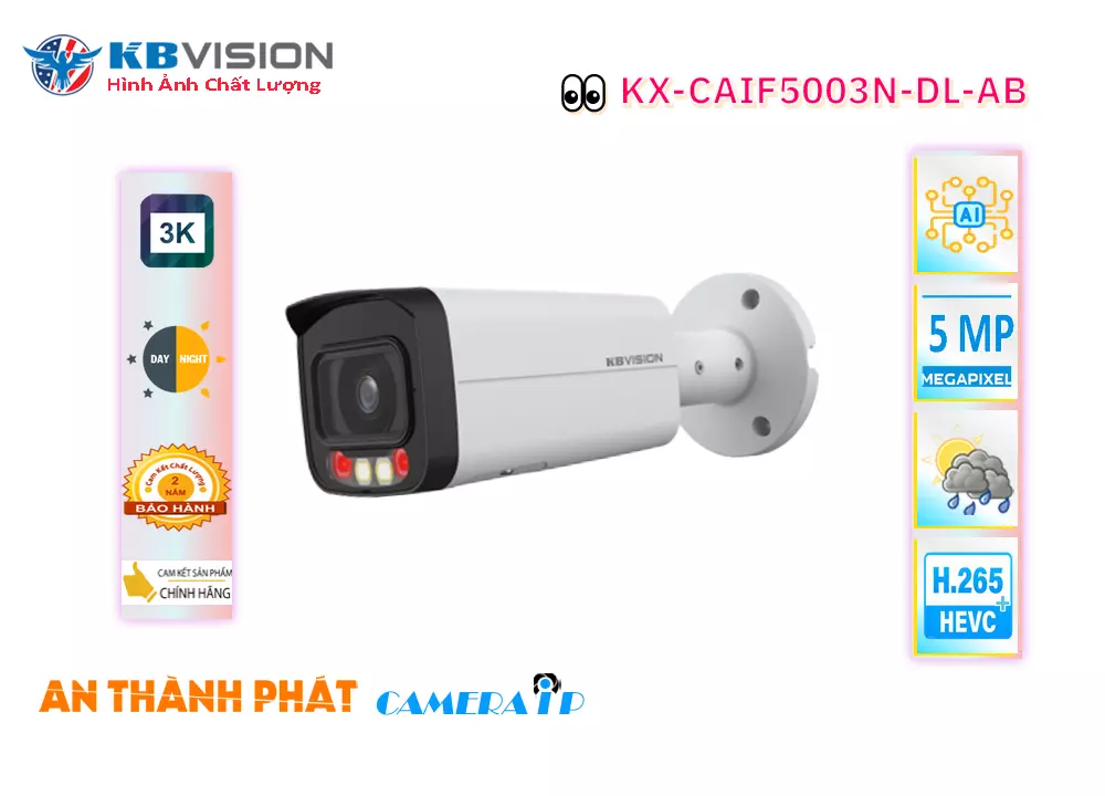 Camera Kbvision KX-CAiF5003N-DL-AB,KX CAiF5003N DL AB,Giá Bán Camera KX-CAiF5003N-DL-AB KBvision Giá rẻ