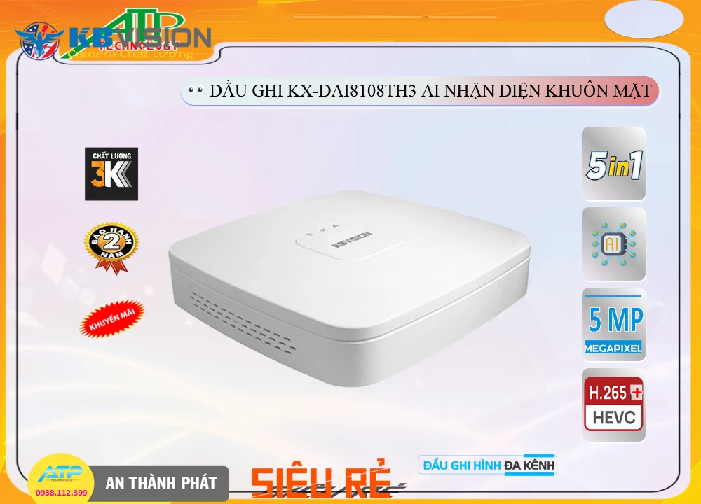 Đầu Ghi KBvision KX-DAi8108TH3,KX-DAi8108TH3 Giá Khuyến Mãi, Công Nghệ HD KX-DAi8108TH3 Giá rẻ,KX-DAi8108TH3 Công Nghệ