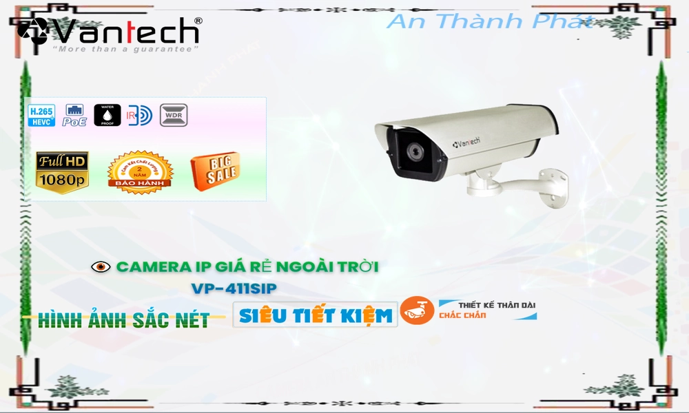 Camera VP-411SIP VanTech ❇,VP-411SIP Giá rẻ,VP-411SIP Giá Thấp Nhất,Chất Lượng Cấp Nguồ Qua Dây Mạng
