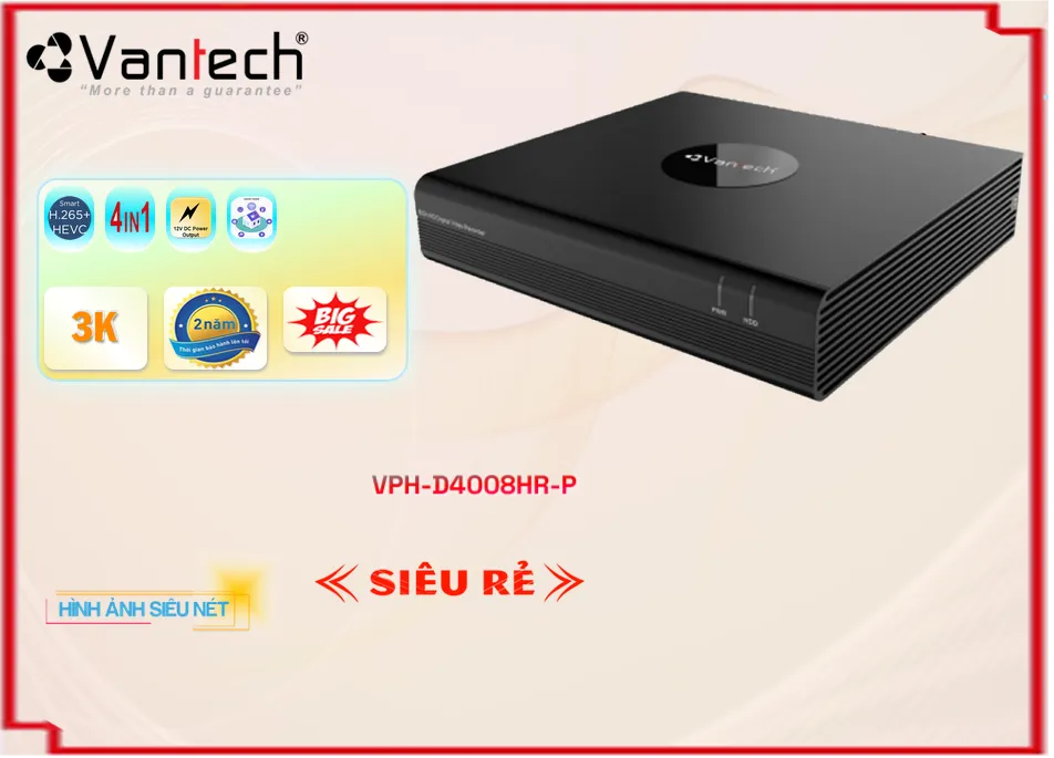 Đầu Ghi Hình VanTech VPH-D4008HR-P,VPH-D4008HR-P Giá Khuyến Mãi, HD Anlog VPH-D4008HR-P Giá rẻ,VPH-D4008HR-P Công Nghệ