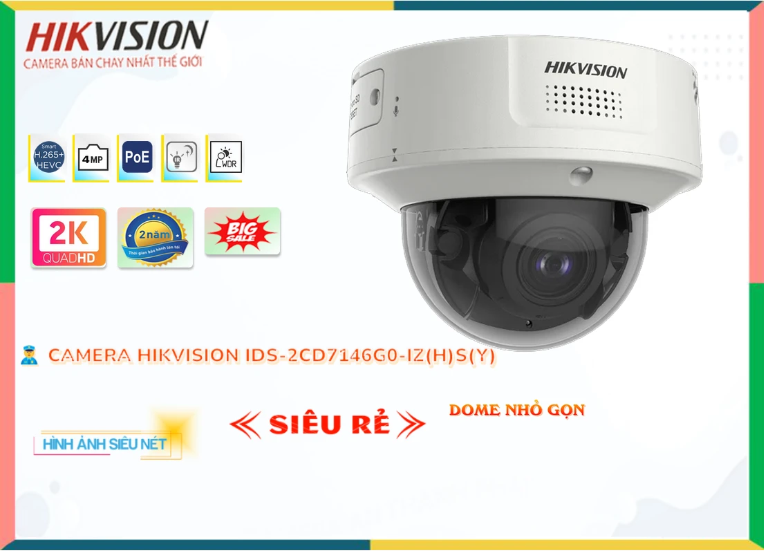 Camera Hikvision iDS-2CD7146G0-IZ(H)S(Y),iDS-2CD7146G0-IZ(H)S(Y) Giá rẻ,iDS-2CD7146G0-IZ(H)S(Y) Giá Thấp Nhất,Chất