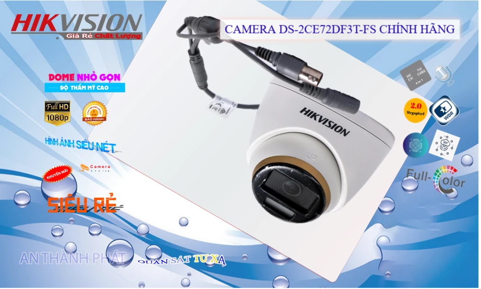  Loại Camera an ninh  Dùng Bộ Bộ camera cửa hàng có màu ban đêm DS-2CE70DF3T-MFS