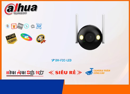 Lắp đặt camera tân phú Camera DH-F2C-LED Dahua Tiết Kiệm