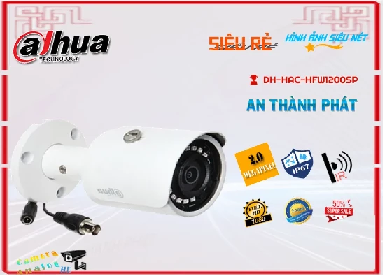 Lắp đặt camera tân phú DH-HAC-HFW1200SP Camera Dahua Thiết kế Đẹp