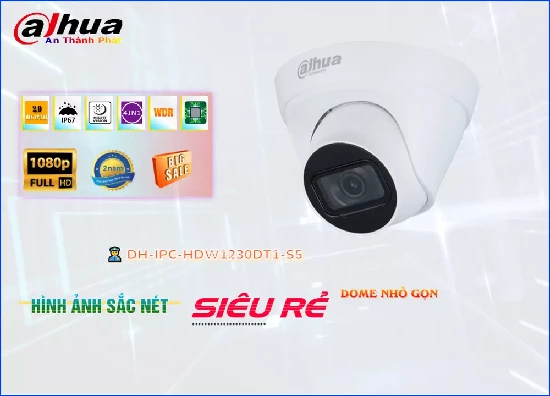 Lắp đặt camera tân phú Camera IP dahua DH-IPC-HDW1230DT1-S5