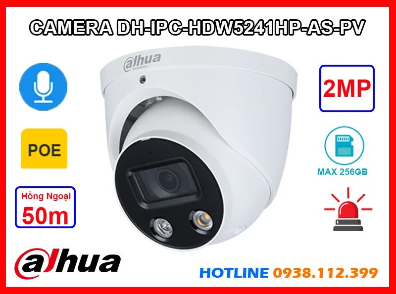 Lắp đặt camera Camera DH-IPC-HDW5241HP-AS-PV Dahua