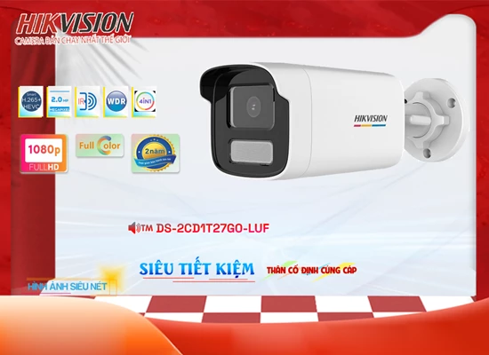 Lắp đặt camera tân phú ✨ Camera Hikvision Sắt Nét DS-2CD1T27G0-LUF