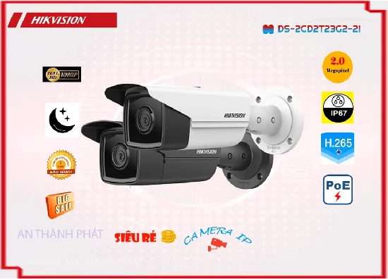 Lắp đặt camera tân phú Camera Hikvision DS-2CD2T23G2-2I