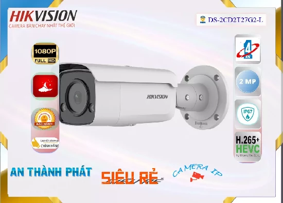 Lắp đặt camera tân phú Camera Hikvision DS-2CD2T27G2-L