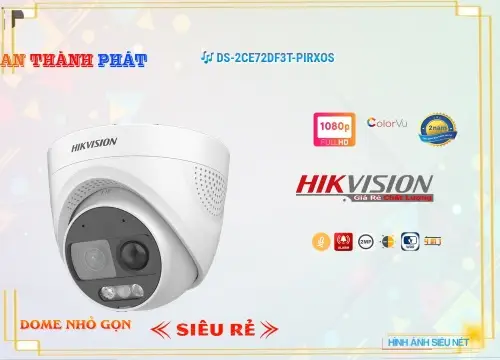 Lắp đặt camera tân phú DS-2CE72DF3T-PIRXOS Camera Hikvision Full Color