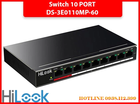 Lắp đặt camera Bộ Chia Mạng DS-3E0110MP-60 ( 8 POE)