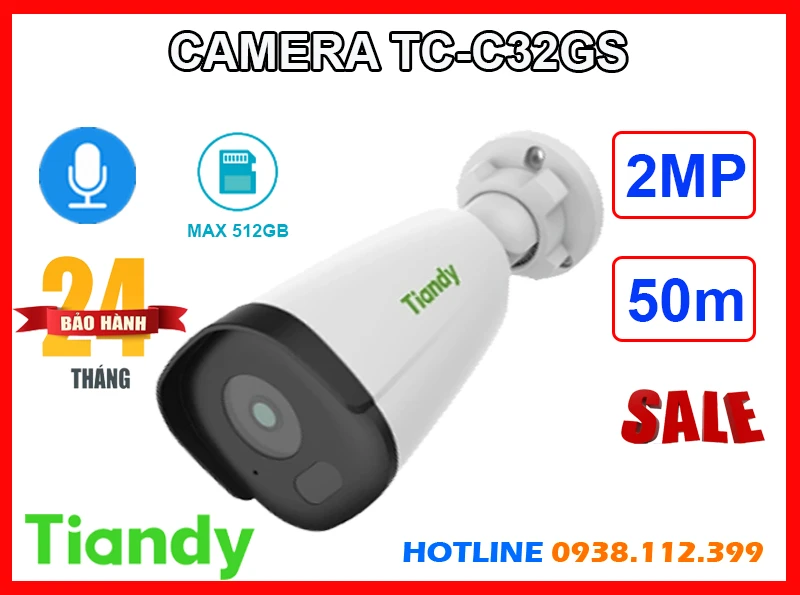 Lắp đặt camera Camera Ngoài Trời TIANDY TC-C32GS