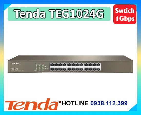 Lắp đặt camera Switch 24 Port TendaTEG1024G