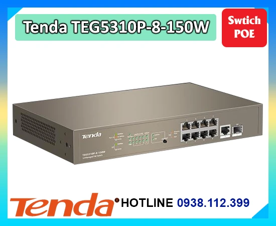 Lắp đặt camera Switch Tenda TEG5310P-8-150W