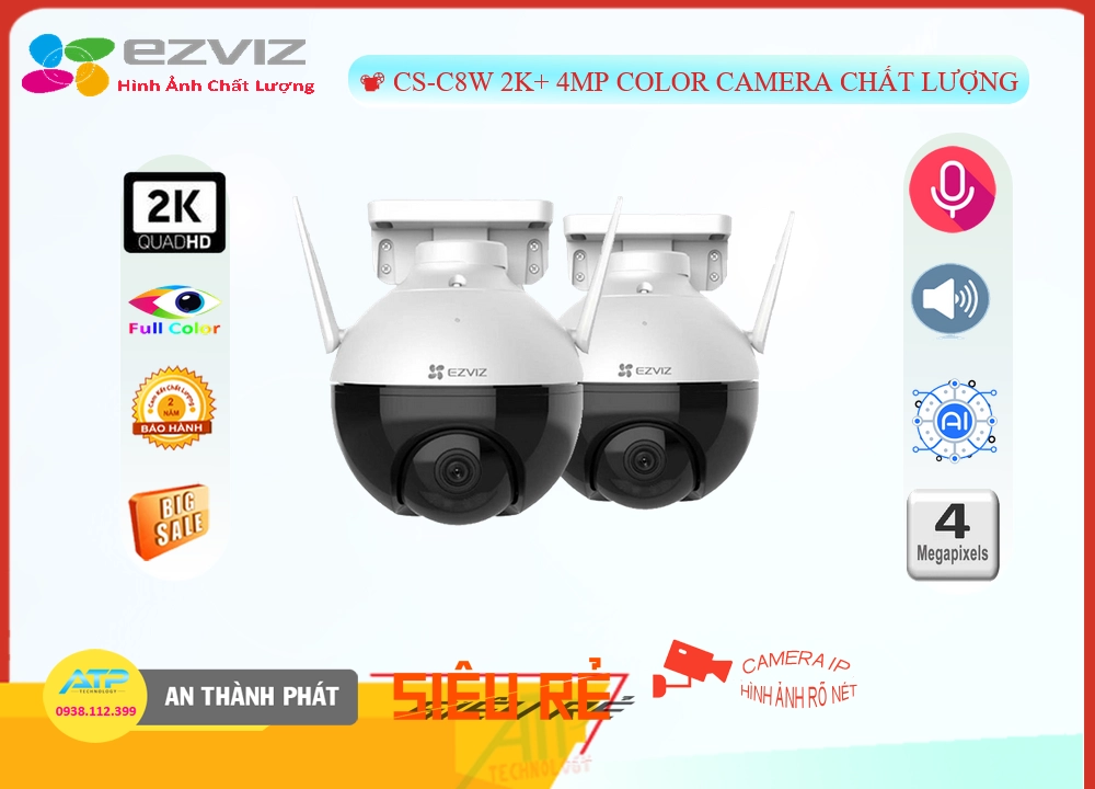 Camera Wifi Ezviz CS-C8W 2K+ 4MP Color,Giá CS-C8W 2K+ 4MP Color,CS-C8W 2K+ 4MP Color Giá Khuyến Mãi,bán CS-C8W 2K+ 4MP