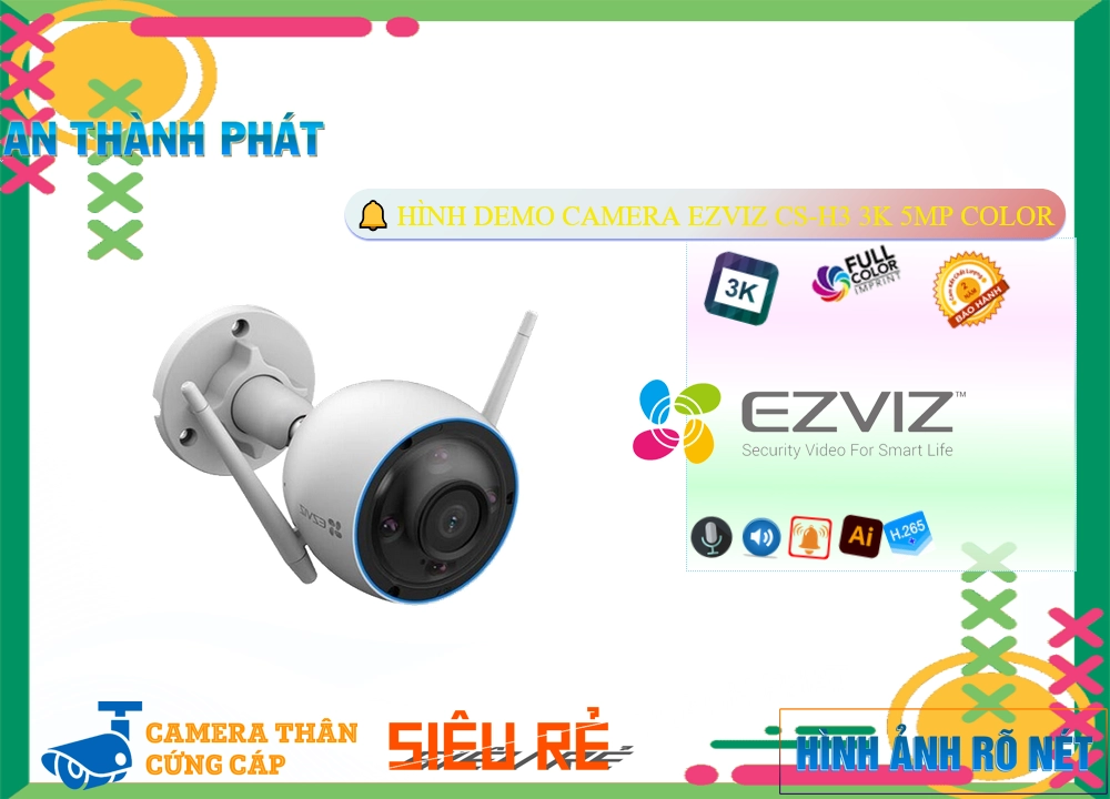❇ Camera CS-H3 3K 5MP Color Wifi,Giá IP Không Dây CS-H3 3K 5MP Color,phân phối CS-H3 3K 5MP Color,CS-H3 3K 5MP Color