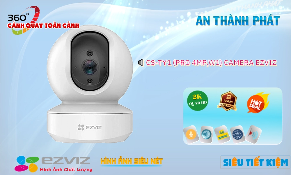 Camera Wifi Ezviz CS-TY1 (Pro 4MP,W1) Tiết Kiệm