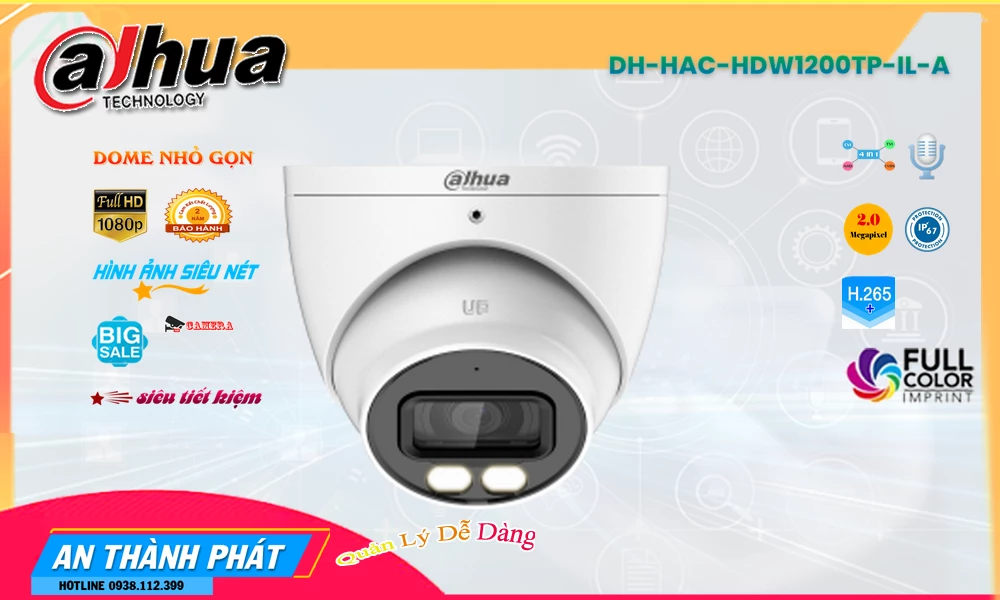 Camera Dahua DH-HAC-HDW1200TP-IL-A,DH-HAC-HDW1200TP-IL-A Giá Khuyến Mãi, HD Anlog DH-HAC-HDW1200TP-IL-A Giá