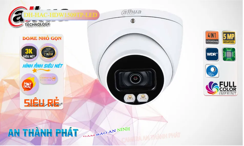 DH-HAC-HDW1509TP-LED Camera Dahua Thiết kế Đẹp