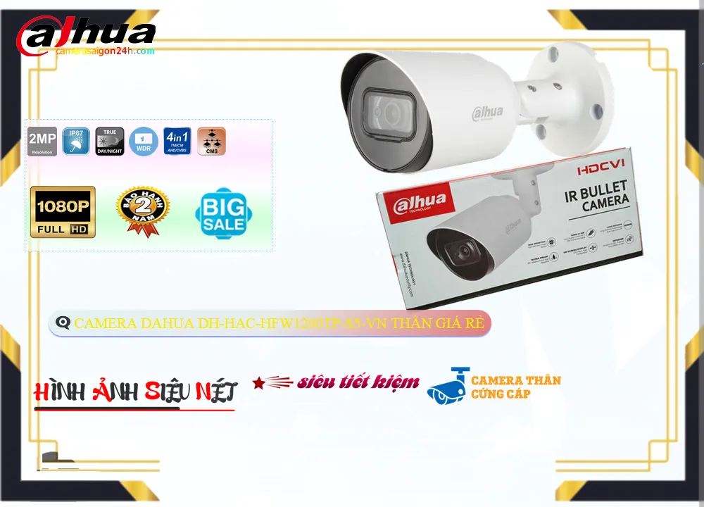 Camera Dahua DH-HAC-HFW1200TP-S5-VN,Chất Lượng DH-HAC-HFW1200TP-S5-VN,DH-HAC-HFW1200TP-S5-VN Công Nghệ Mới, HD Anlog