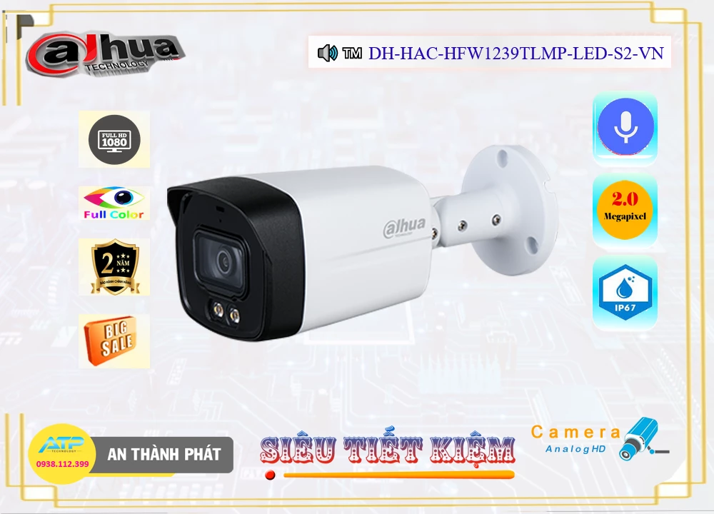 DH HAC HFW1239TLMP LED S2 VN,Camera Dahua DH-HAC-HFW1239TLMP-LED-S2-VN,DH-HAC-HFW1239TLMP-LED-S2-VN Giá rẻ, HD
