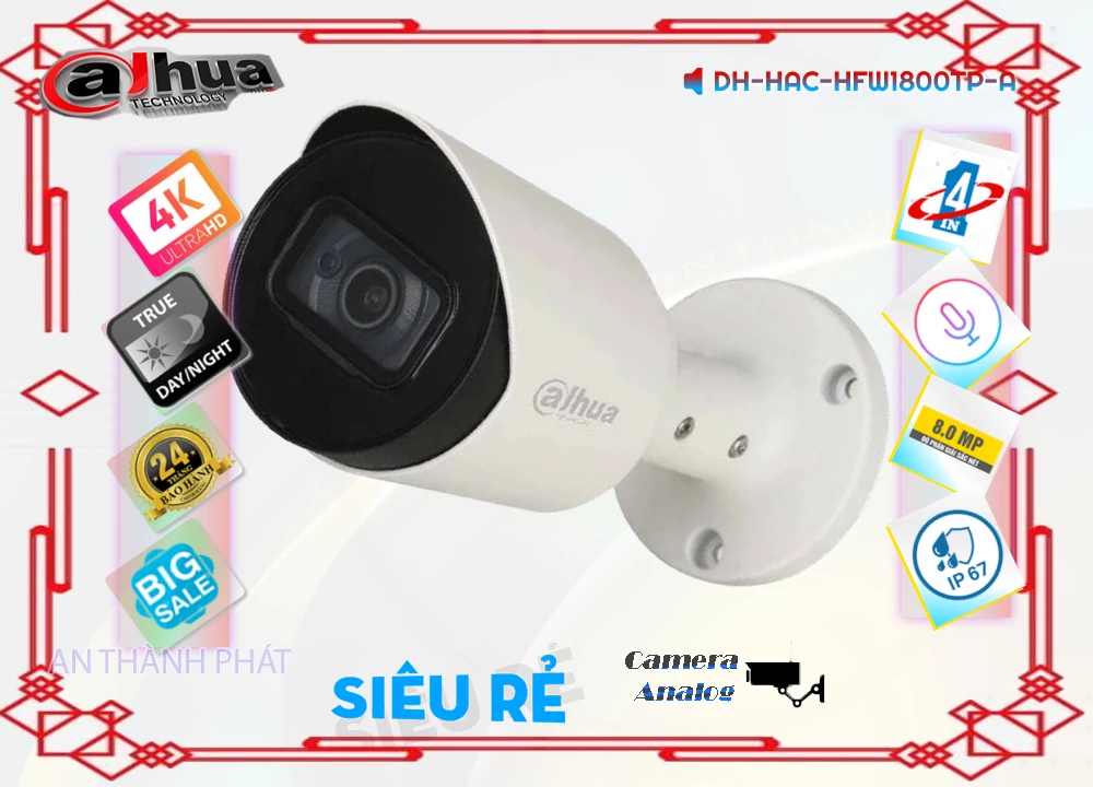 Camera Dahua DH-HAC-HFW1800TP-A,Giá DH-HAC-HFW1800TP-A,phân phối DH-HAC-HFW1800TP-A, Dahua DH-HAC-HFW1800TP-A Mẫu Đẹp