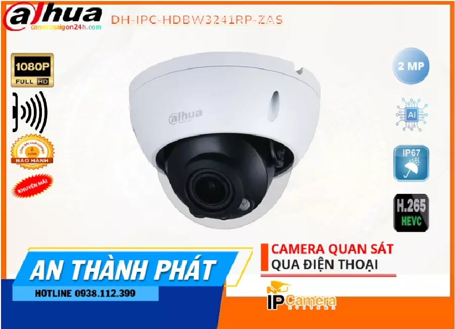 Camera IP Dahua DH-IPC-HDBW3241RP-ZAS,DH-IPC-HDBW3241RP-ZAS Giá rẻ,DH IPC HDBW3241RP ZAS,Chất Lượng Camera Dahua