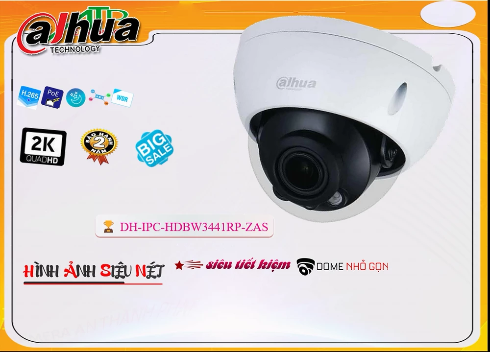 Camera An Ninh  Dahua DH-IPC-HDBW3441RP-ZAS Mẫu Đẹp