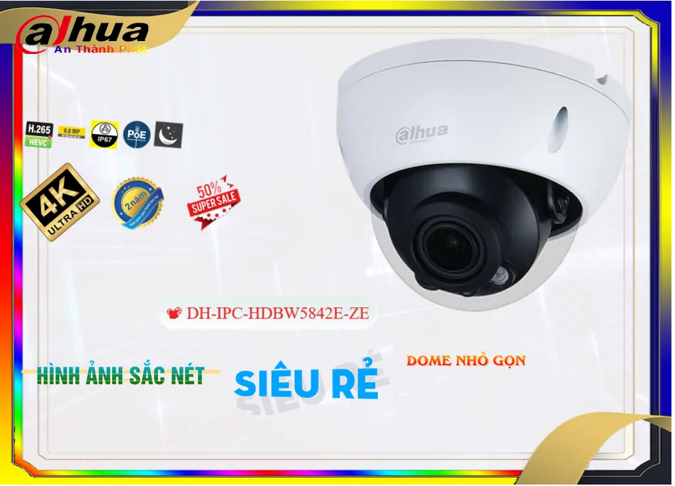 Camera Dahua DH-IPC-HDBW5842E-ZE,thông số DH-IPC-HDBW5842E-ZE, IP POEDH-IPC-HDBW5842E-ZE Giá rẻ,DH IPC HDBW5842E